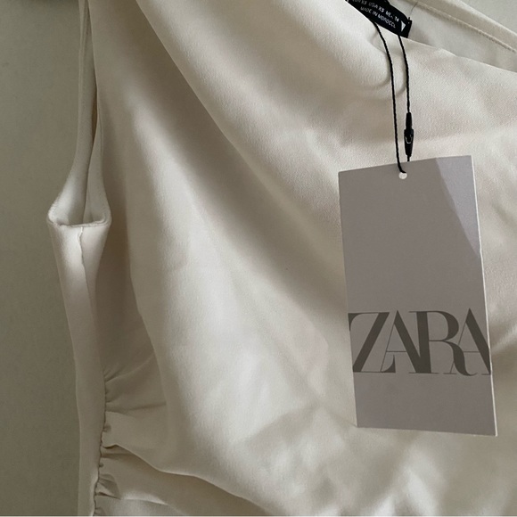 WHITE ONE SHOULDER ZARA DRESS - Picture 8 of 12